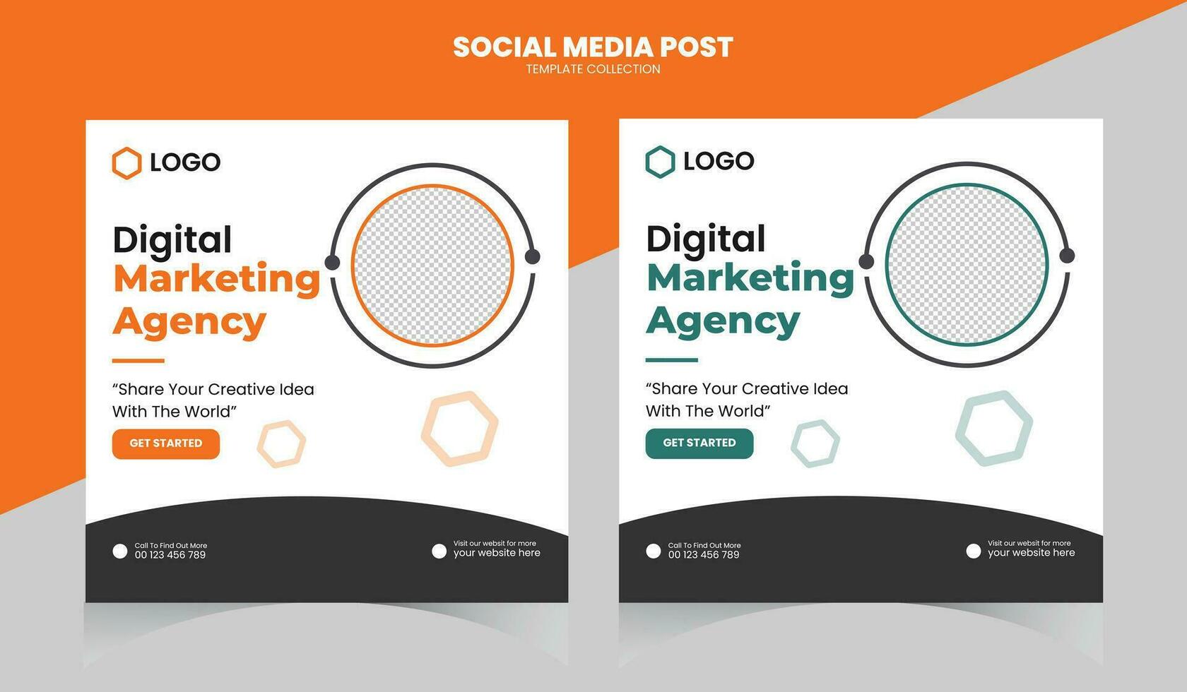 Digital Marketing Social Media Post vector
