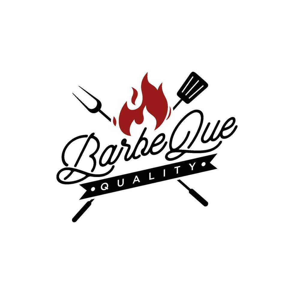 parilla parrilla logo con escrito, blanco fondo, vector diseño