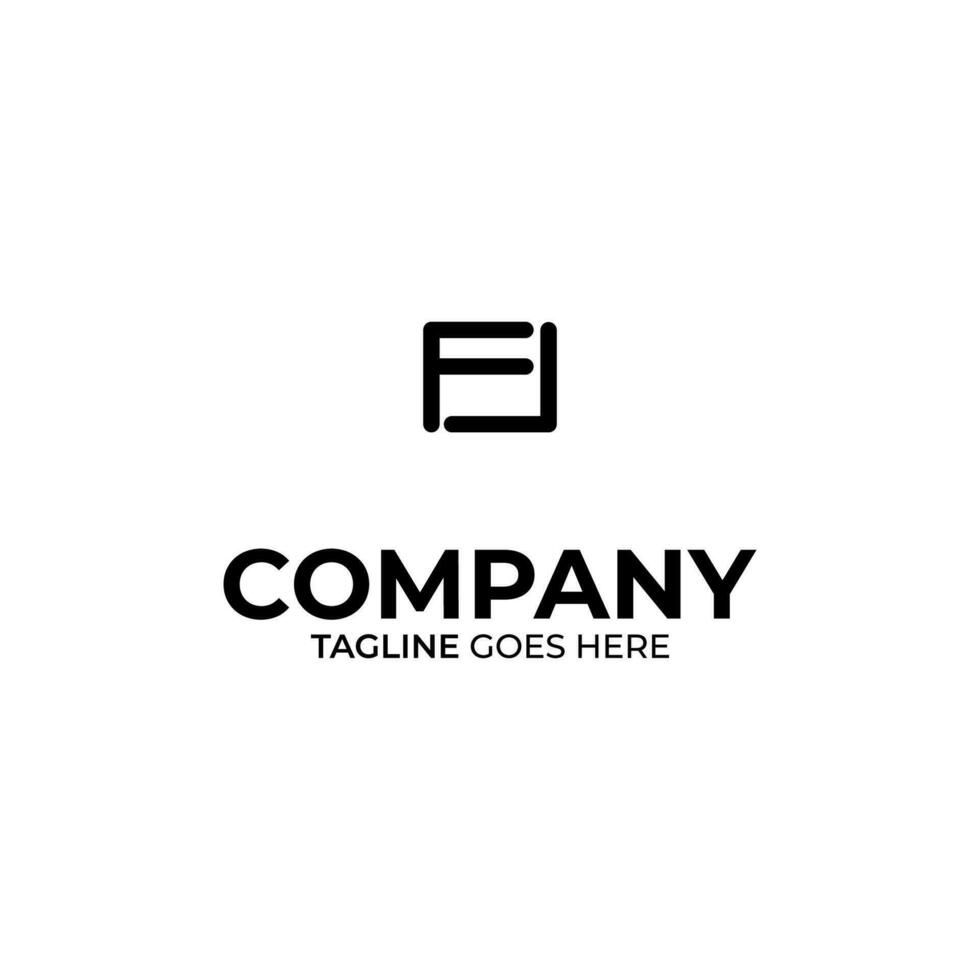 Initial F and L lettering logo design vector