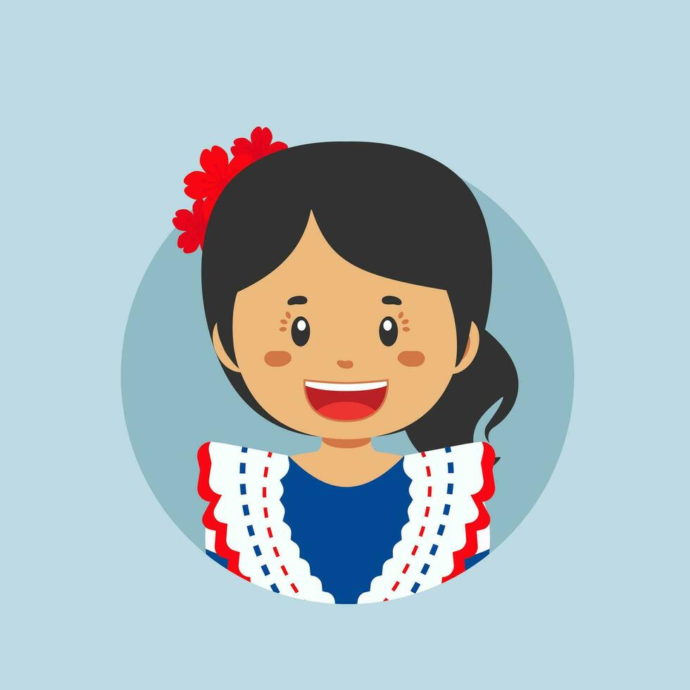 avatar de un dominicano república personaje vector