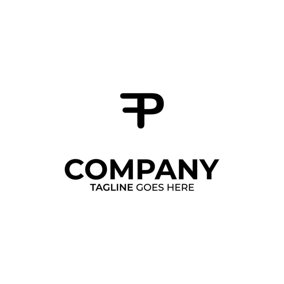 Initial F and P lettering logo design vector