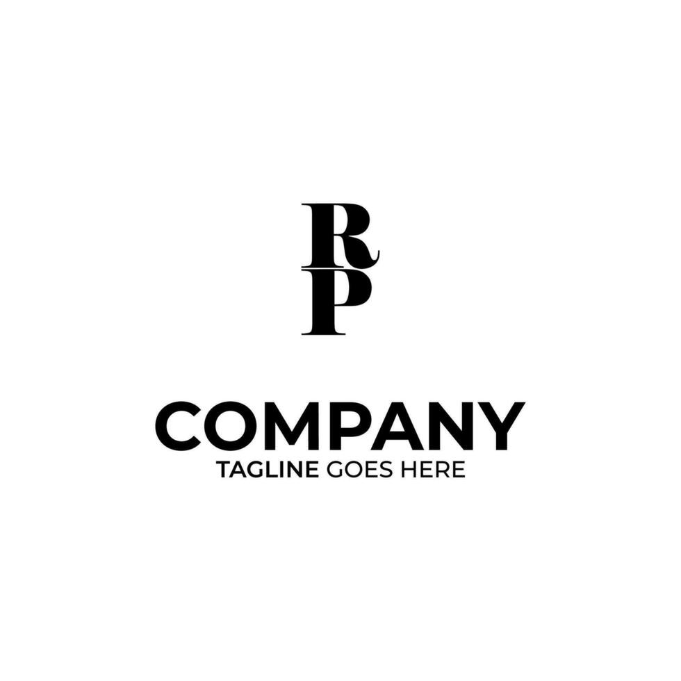 Initial P and R lettering logo design vector