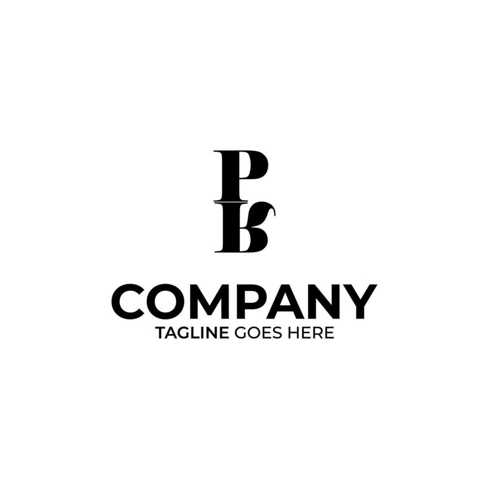 Initial P and R lettering logo design vector