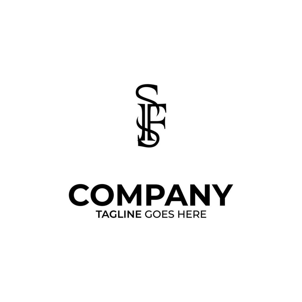 Initial S, F and S lettering logo design vector