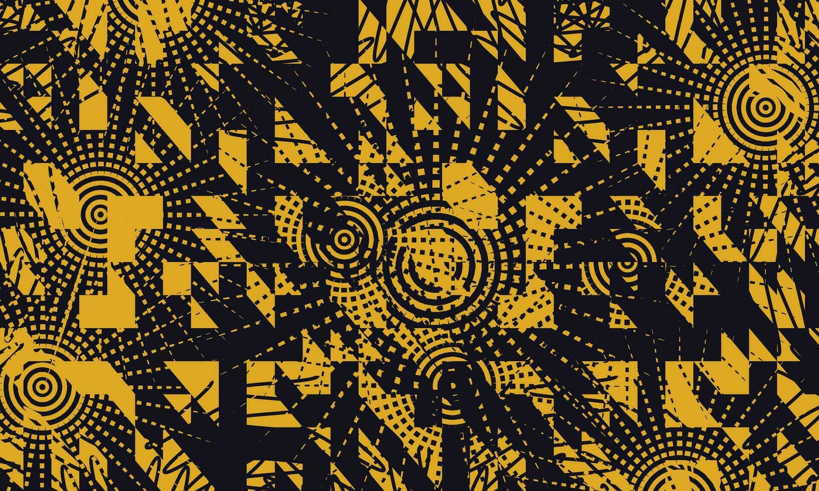 Abstract dirty yellow and black grunge texture background with halftone style, vector grunge background black and yellow color