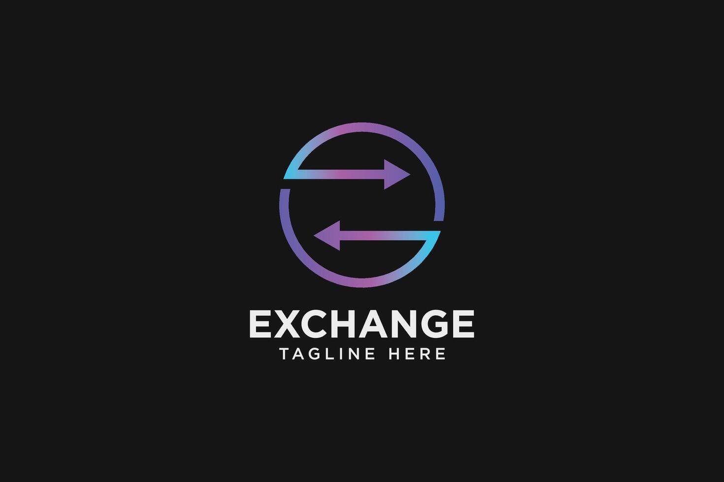 Exchange logo and icon vector