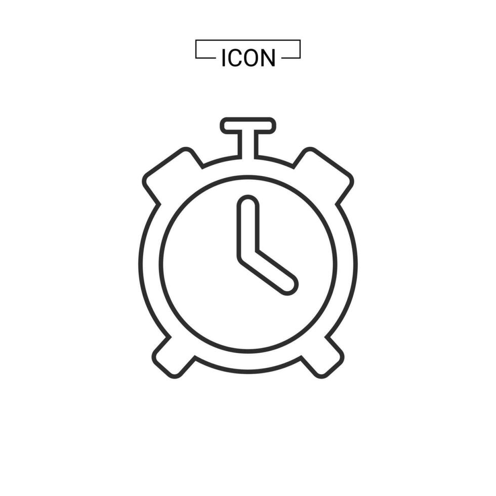 ilustración de vector de icono de reloj de alarma