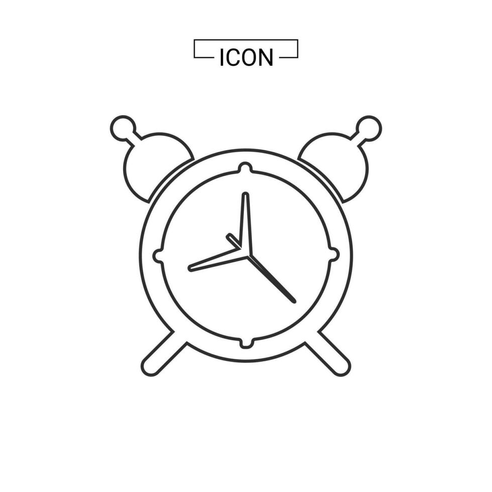 ilustración de vector de icono de reloj de alarma