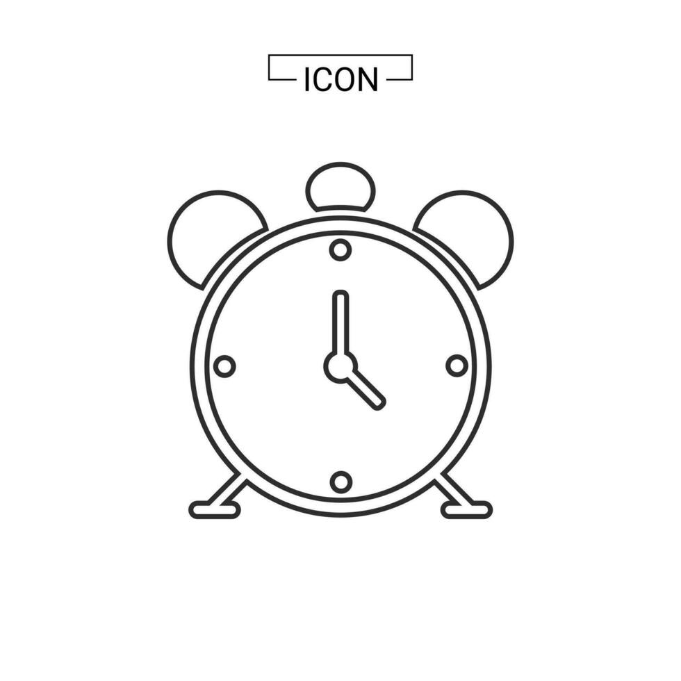 ilustración de vector de icono de reloj de alarma