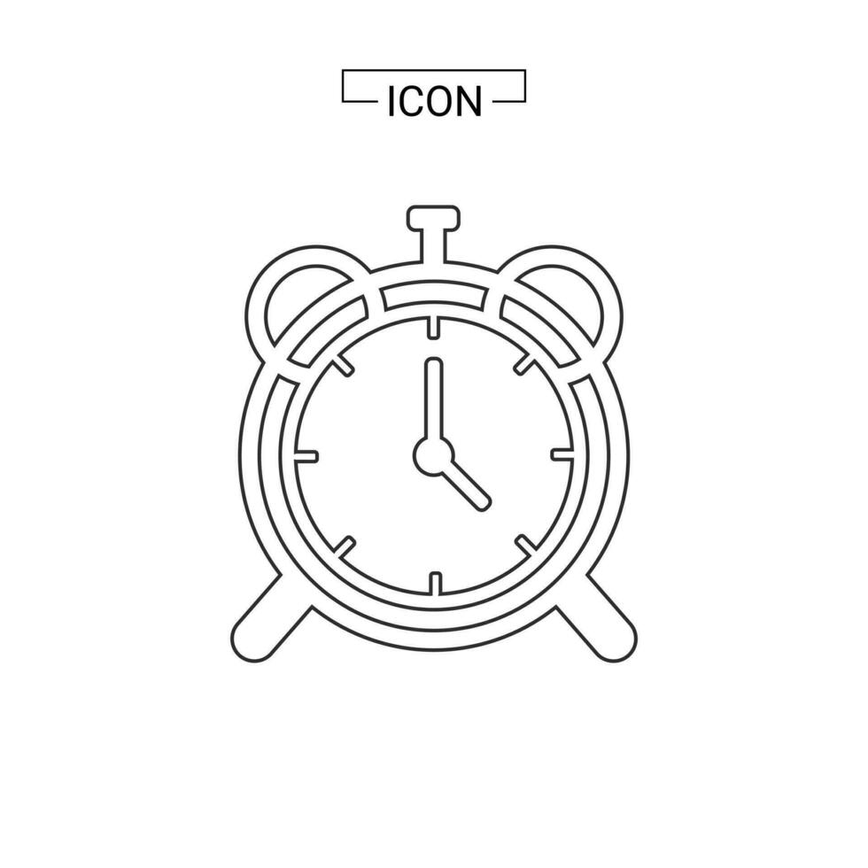 ilustración de vector de icono de reloj de alarma