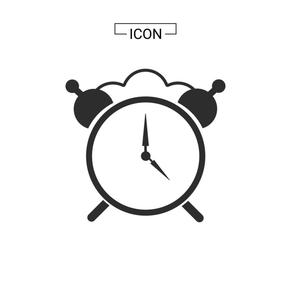 ilustración de vector de icono de reloj de alarma