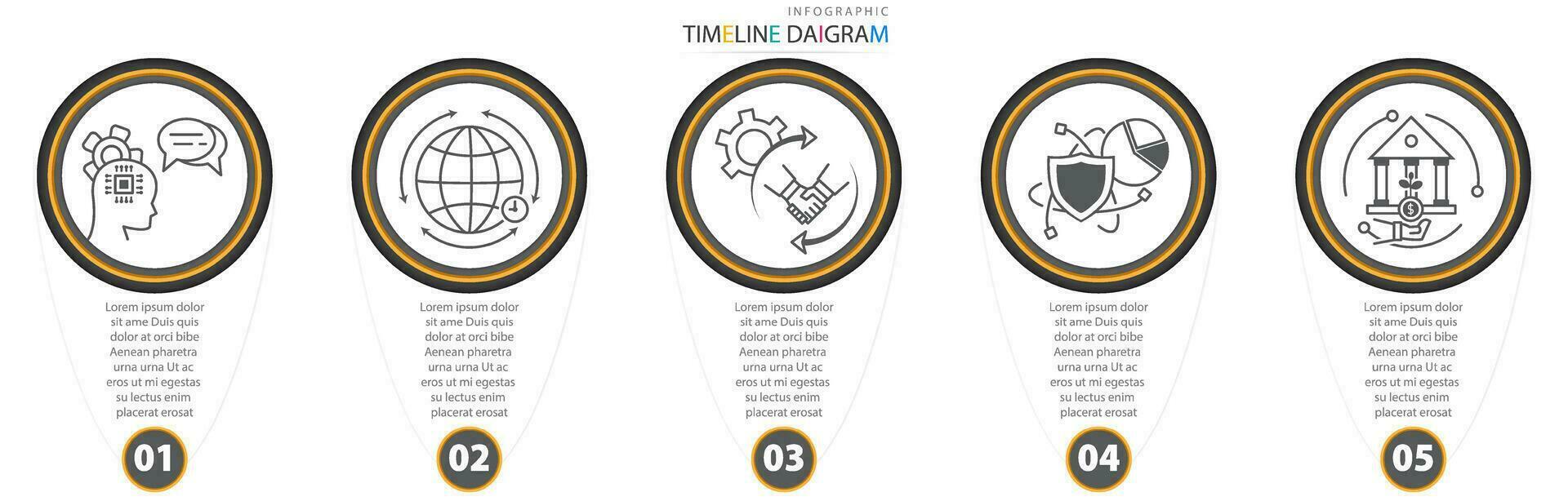 moderno infografía elementos con gráficos, diagramas, procesos vector