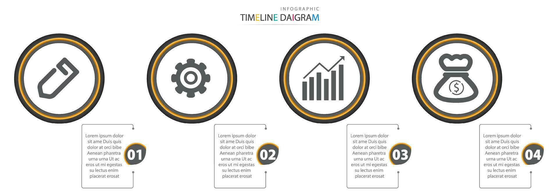 Modern infographic elements with charts, diagrams, processes vector