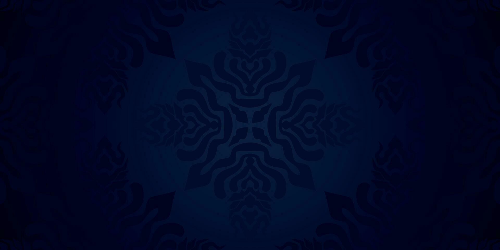 arabic motif blue background vector