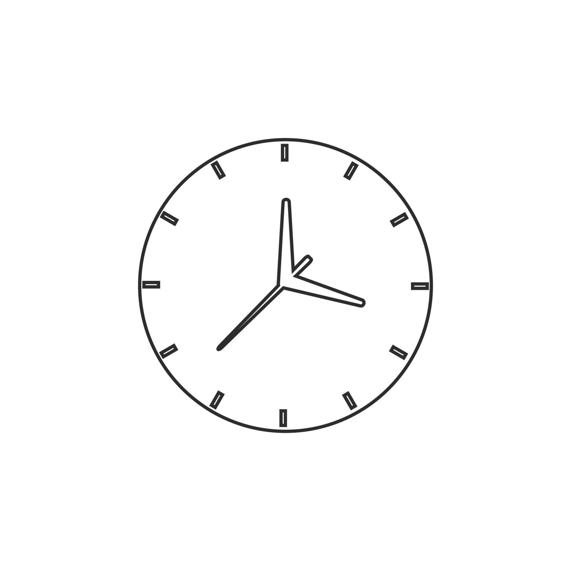 realistic circle shaped analog clock 28200741 Vector Art at Vecteezy