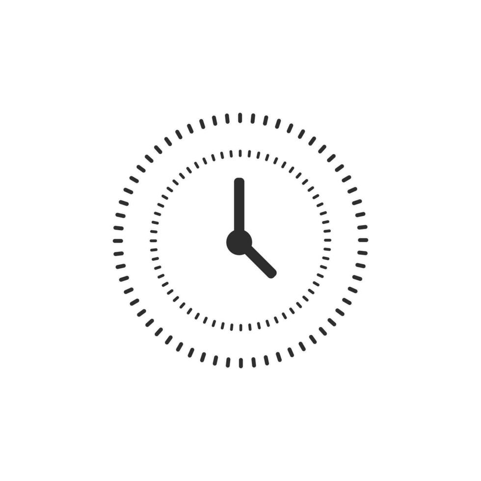 realistic circle shaped analog clock vector