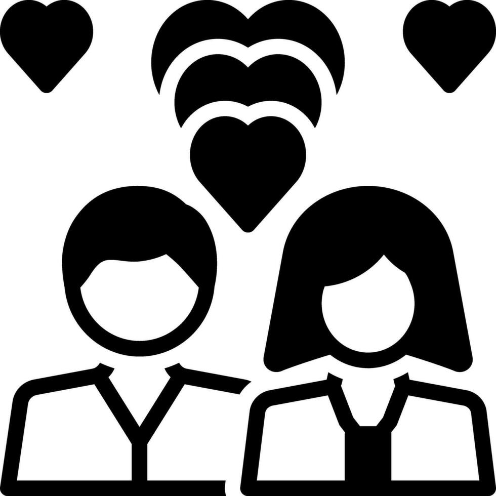 solid icon for romantic vector