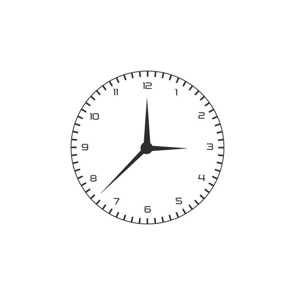 realistic circle shaped analog clock vector