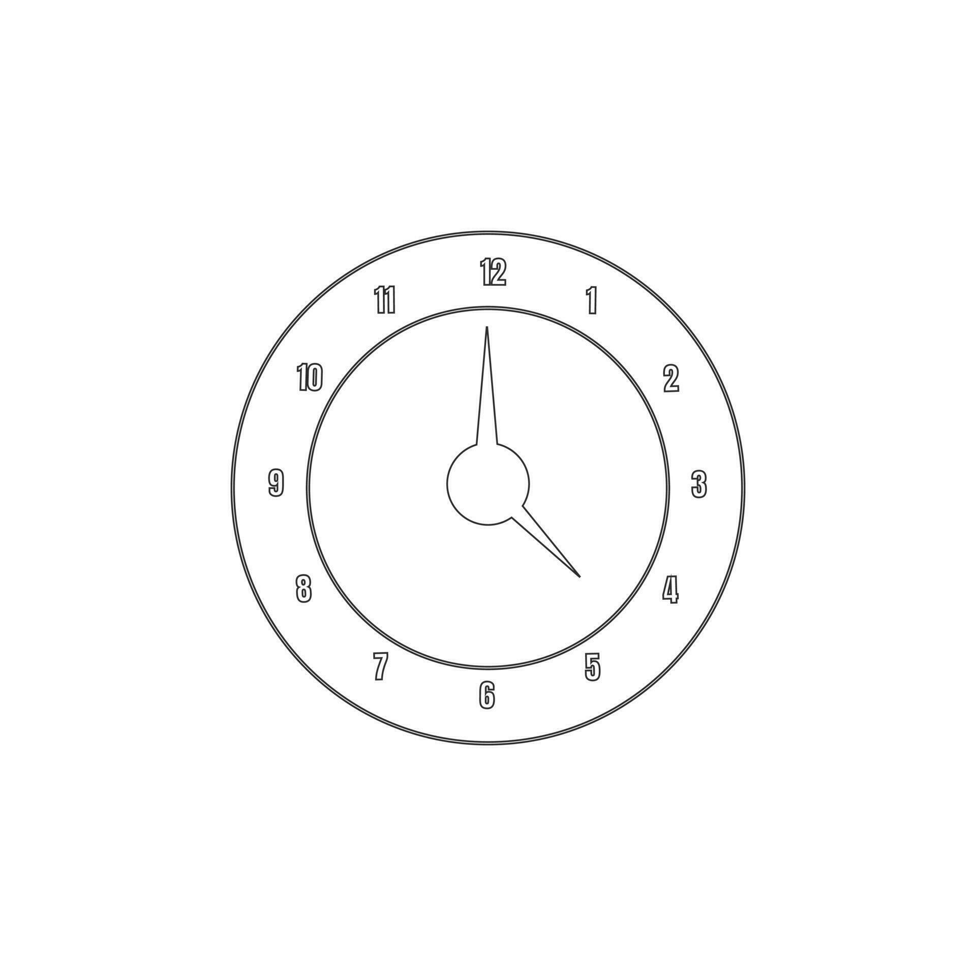 realistic circle shaped analog clock 28200800 Vector Art at Vecteezy