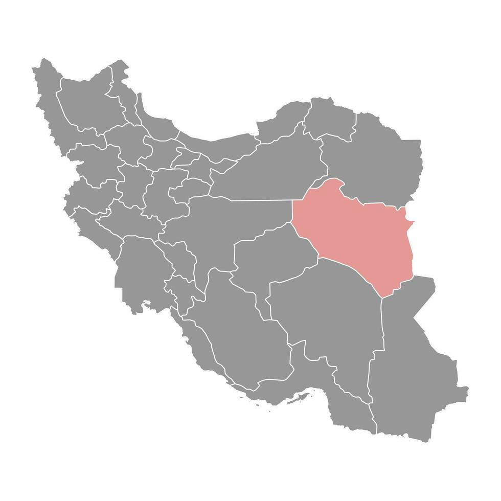 South Khorasan province map, administrative division of Iran. Vector illustration.