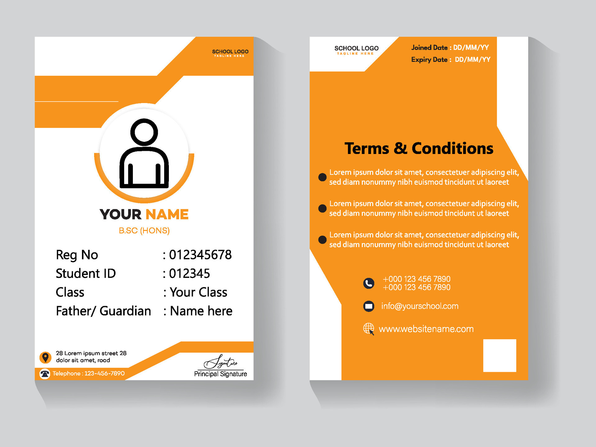 School Id Badge Template