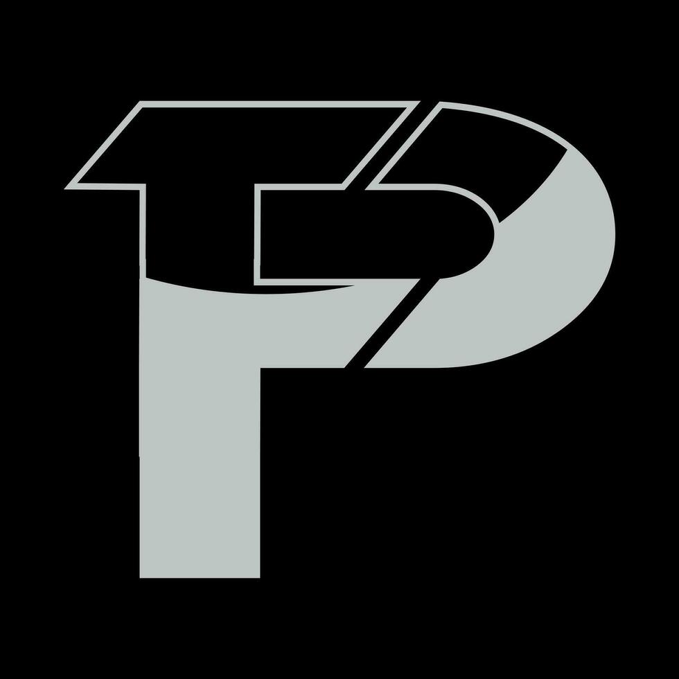 the fp logo on a black background vector