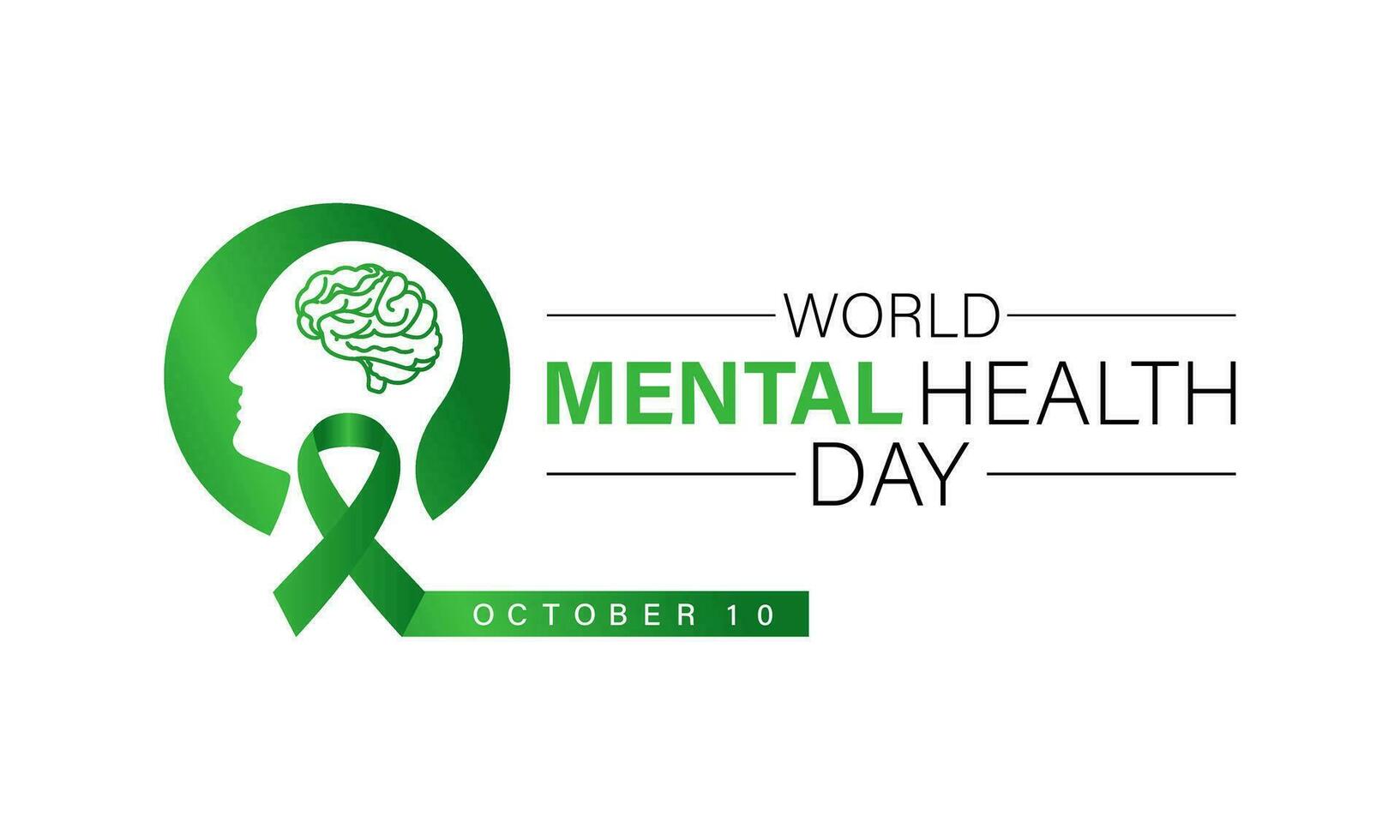 World Mental Health day is observed every year on October 10 .Banner, poster, card, background design. vector