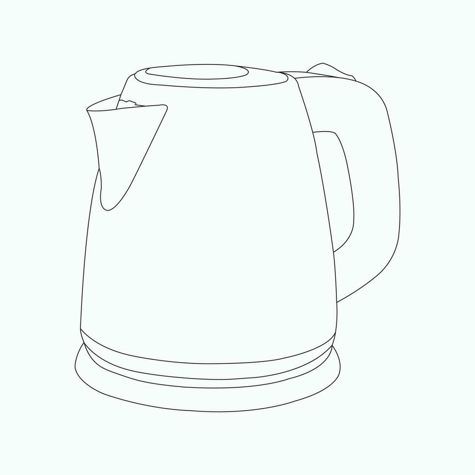 Modern Electric Kettle vector eps