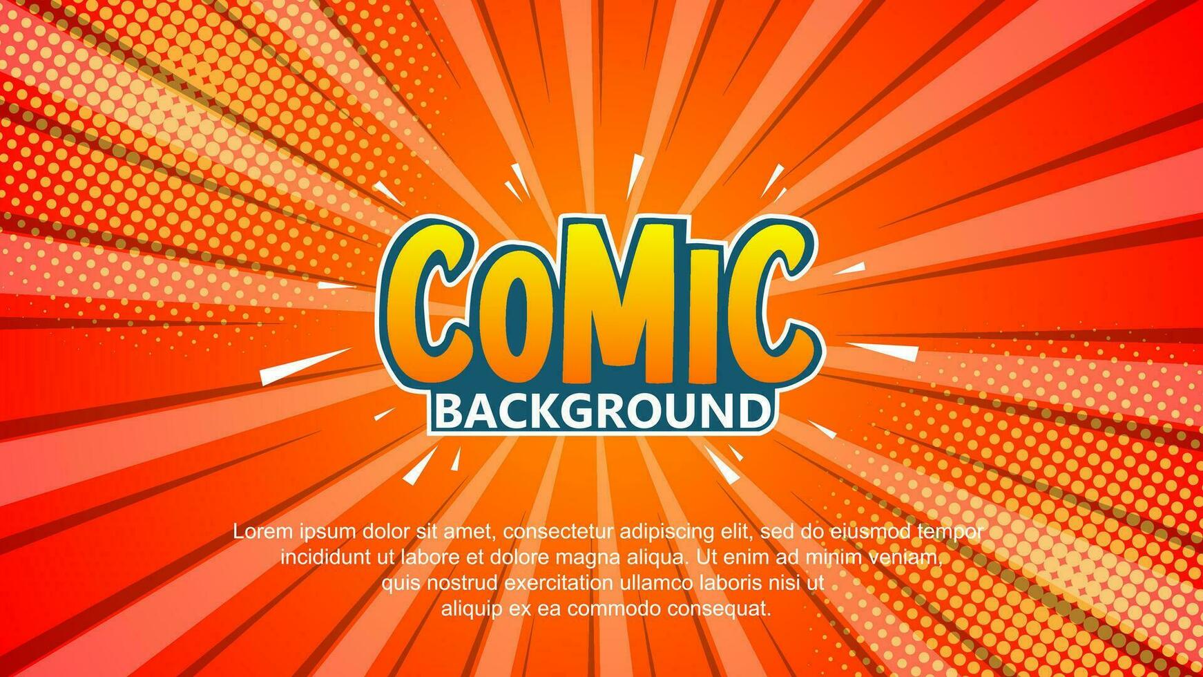 Pop art comic background with halftone colors and cute clouds vector