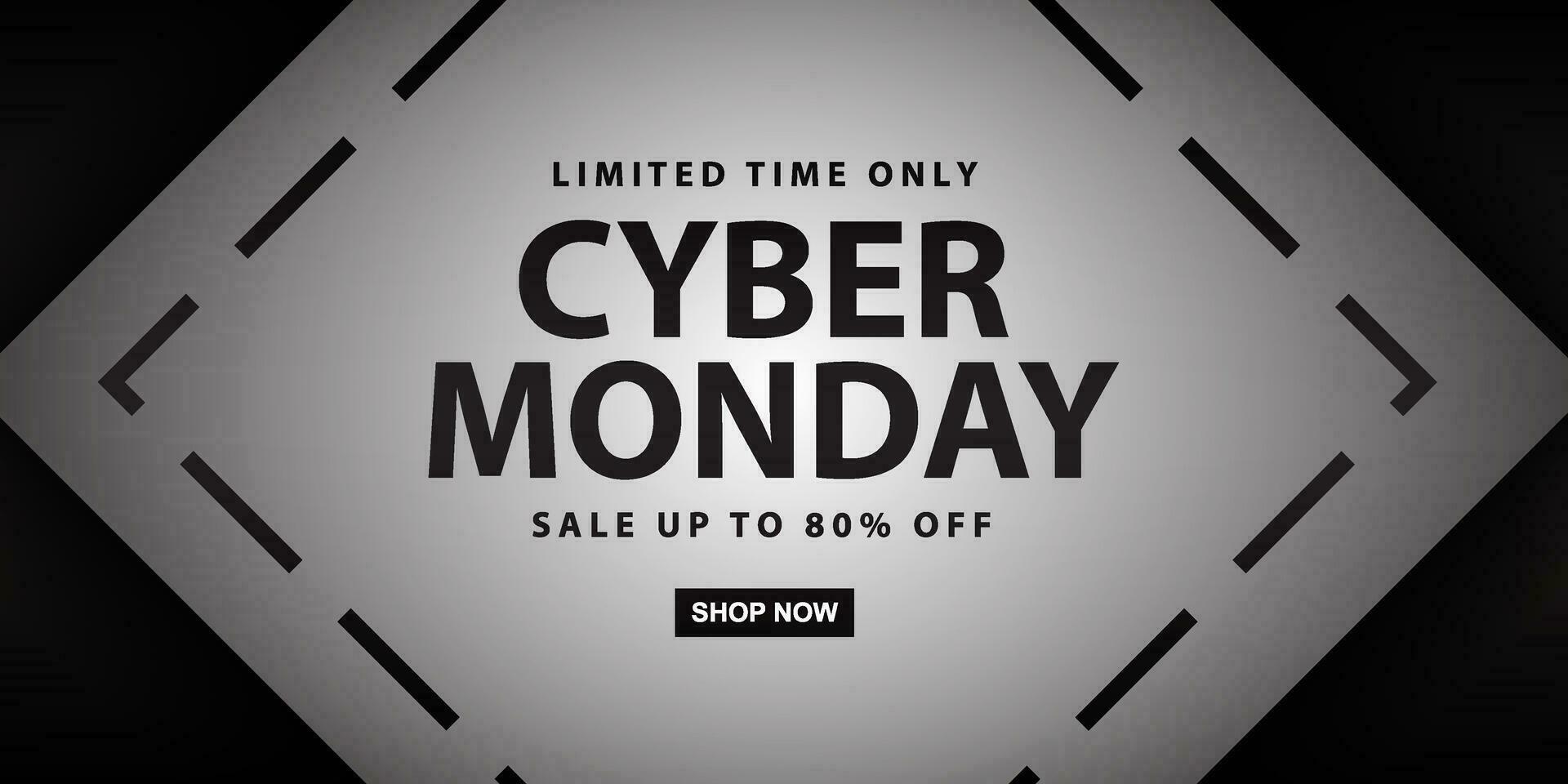 Cyber monday deals tech background for online shopping vector