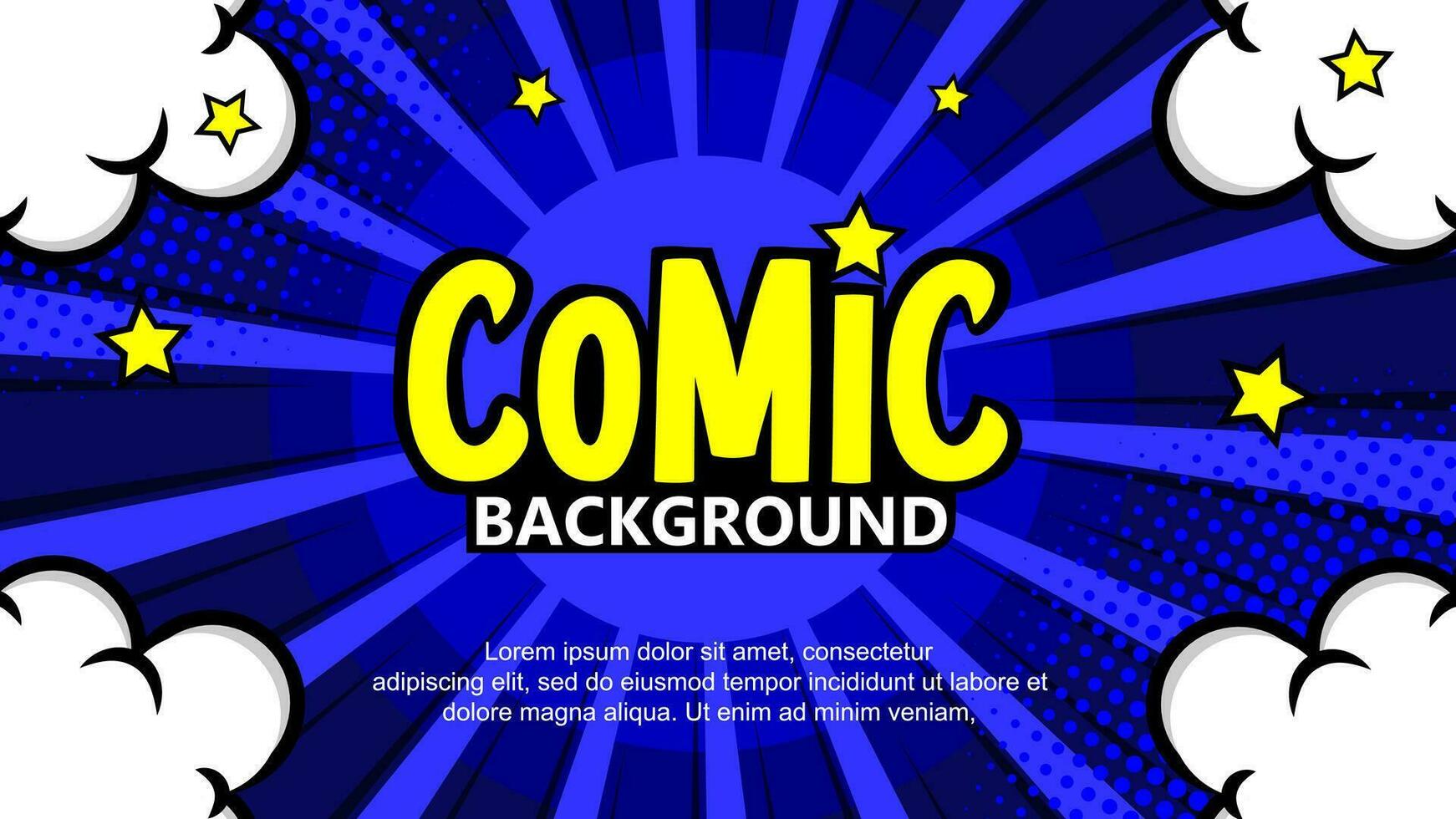 Pop art comic background with halftone colors vector