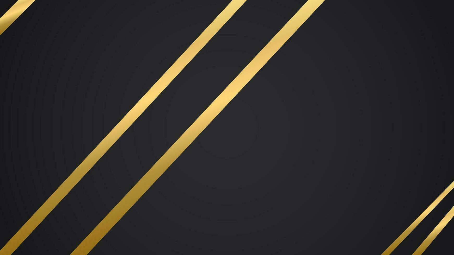 black luxury abstract background with line and golden elegant texture backdrop vector. wavy metallic dark light element illustration graphic gold art decoration premium shape. vector