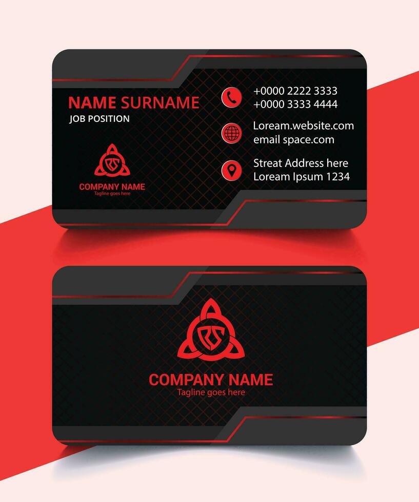 Corporate Business Card Design, Creative and Clean Double sided Business Card Template, modern, unique, stylish, minimalist, luxury, Abstract  business card and Stationary design, vector