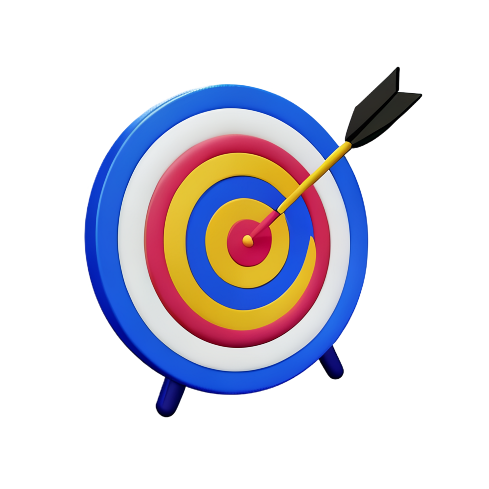 dart board with arrow for business target png