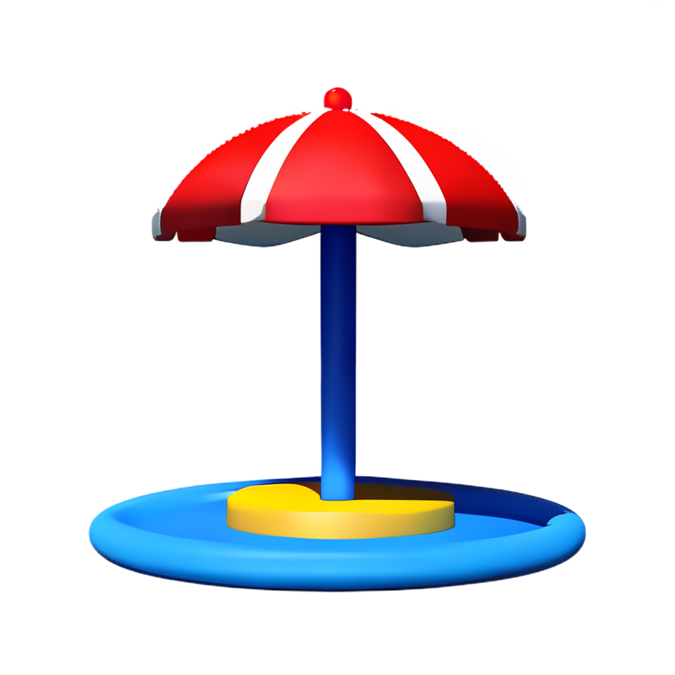 beach 3d icon illustration png