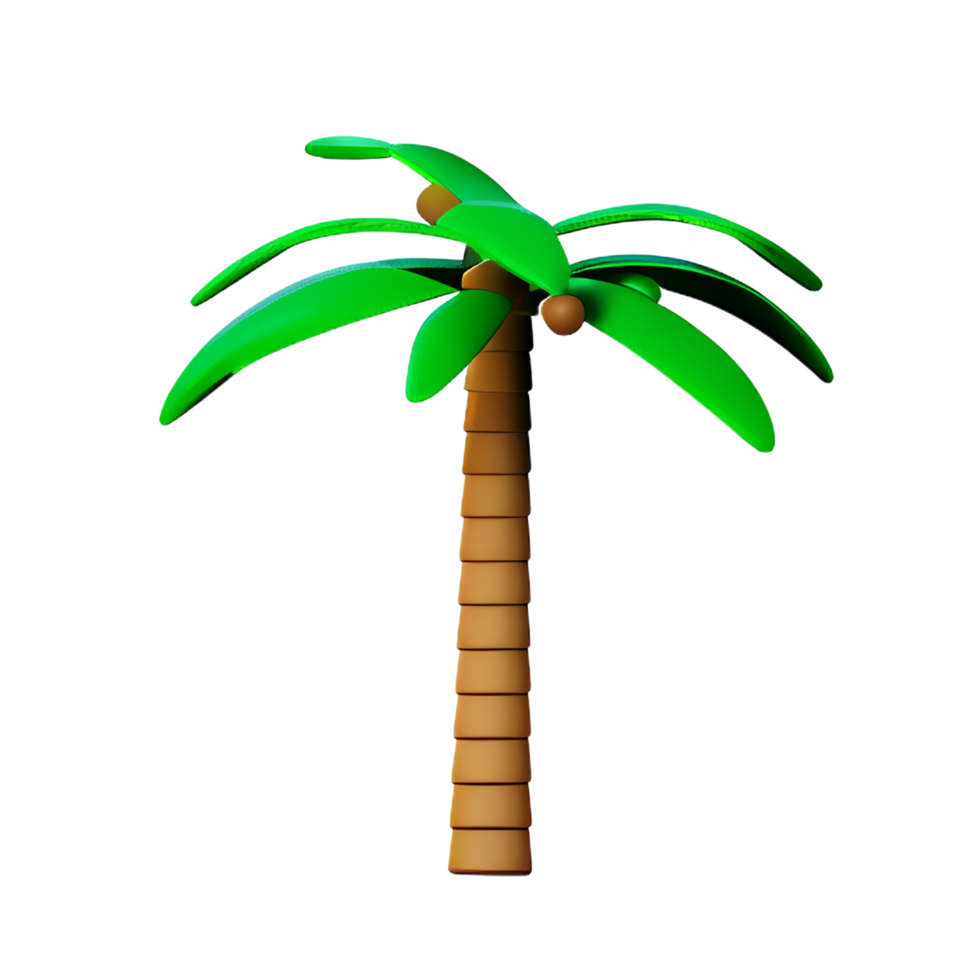 Palm tree 3d rendering icon illustration png