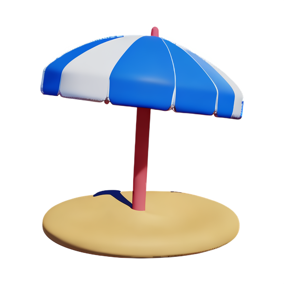 beach 3d icon illustration png