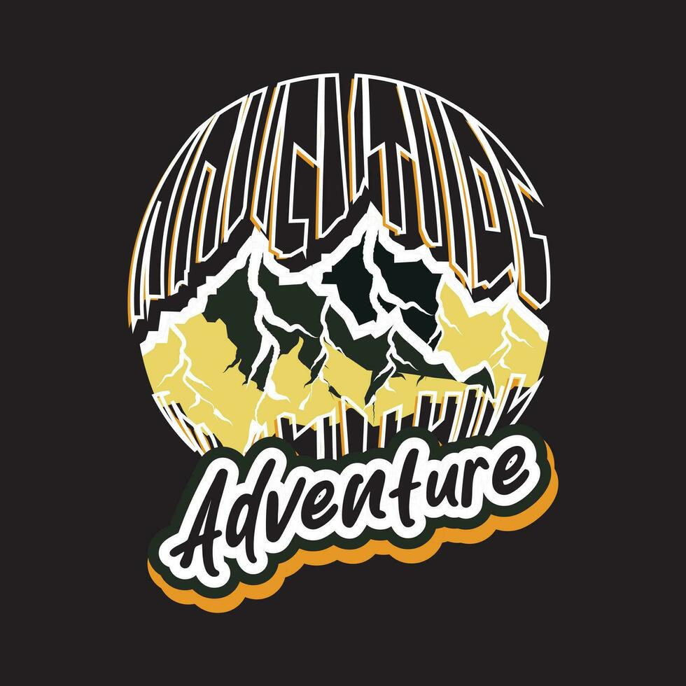 Adventure dark t shirt design vector