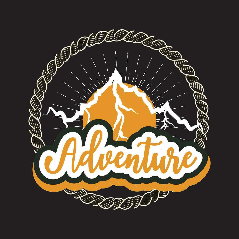 Adventure dark t shirt design vector