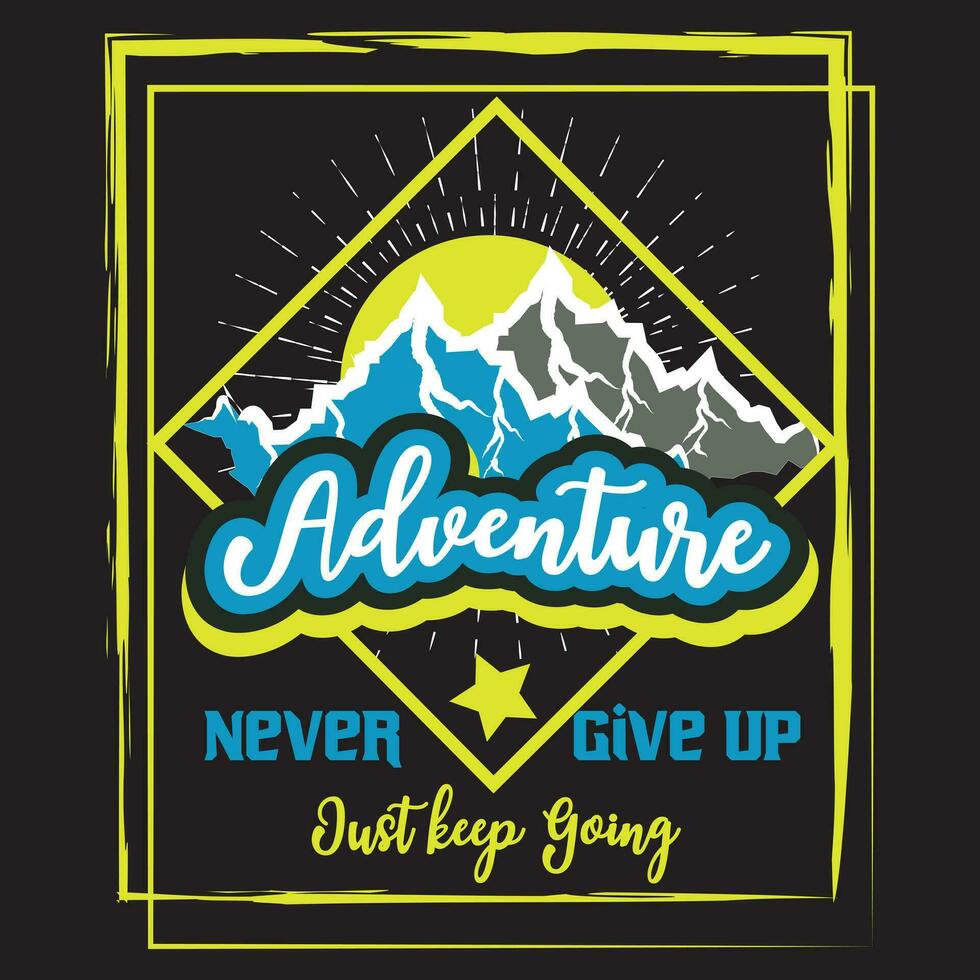 Adventure dark t shirt design vector