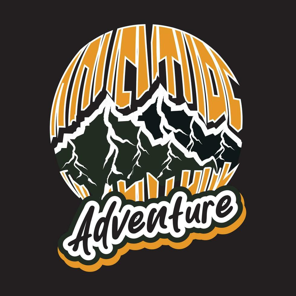 Adventure dark t shirt design vector