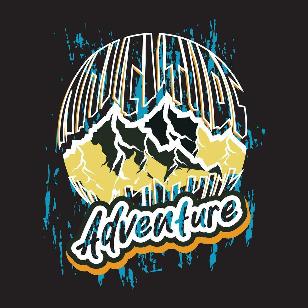 Adventure dark t shirt design vector