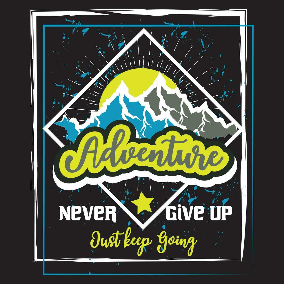 Adventure dark t shirt design vector