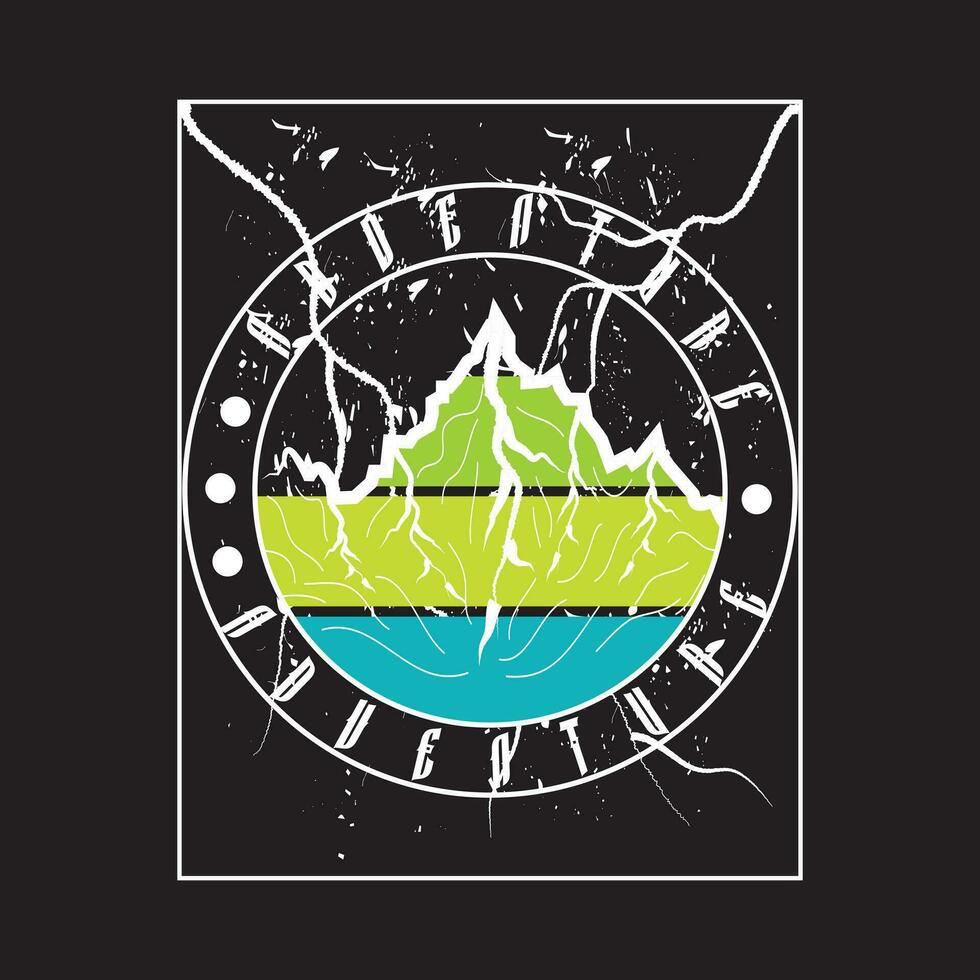 Adventure dark t shirt design vector