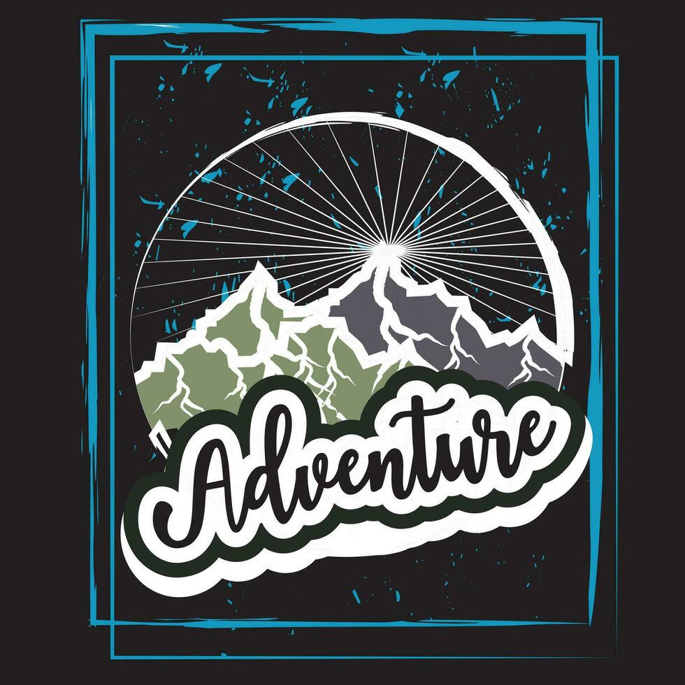 Adventure dark t shirt design vector