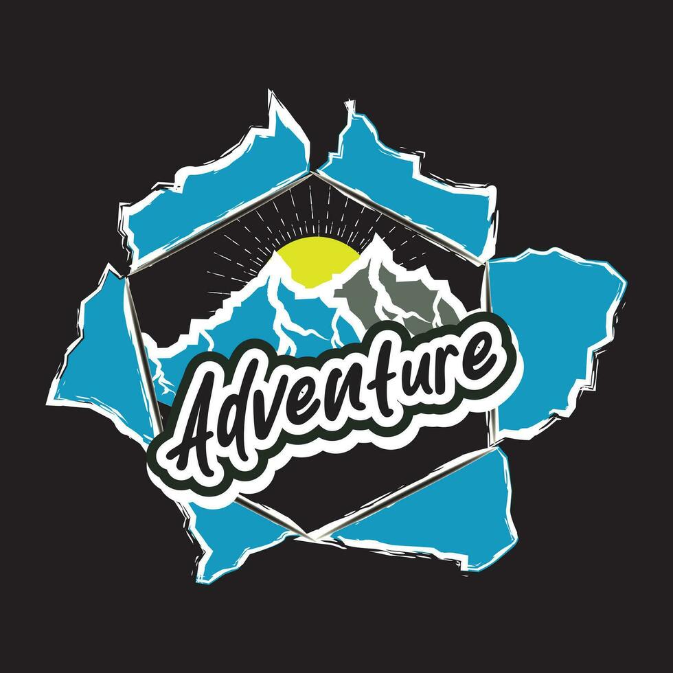 Adventure dark t shirt design vector