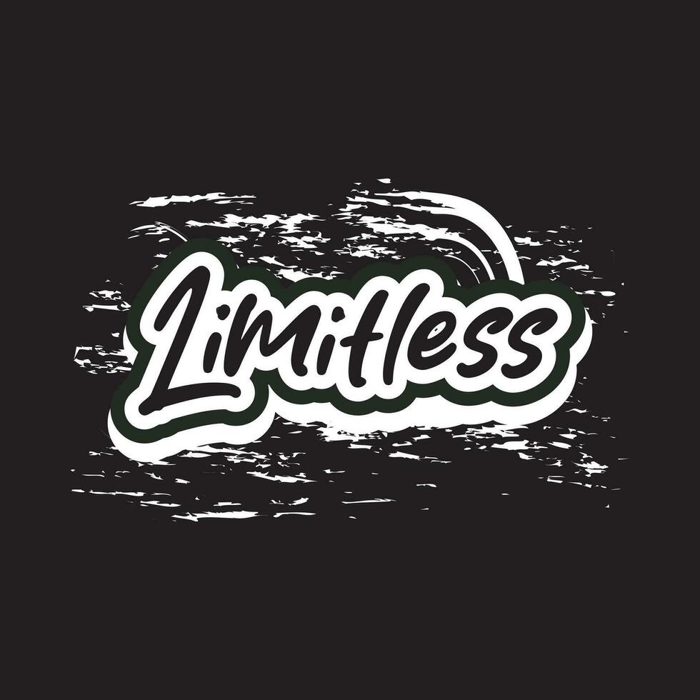 Limitless dark t shirt design on black background vector