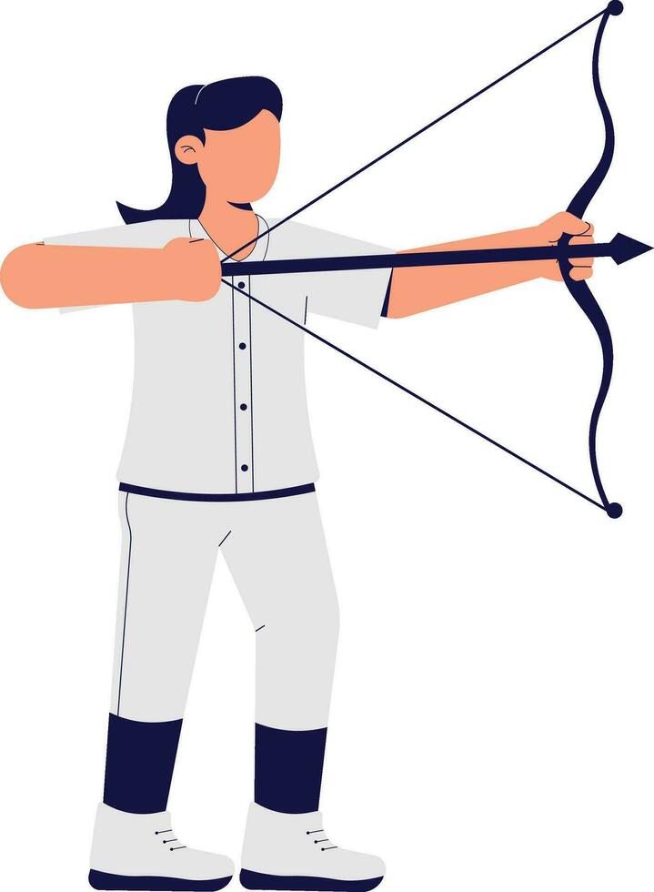 A Woman Who Is Archery Illustration vector