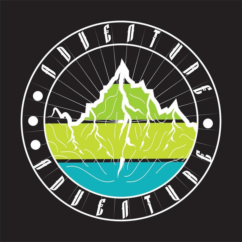 Adventure dark t shirt design vector