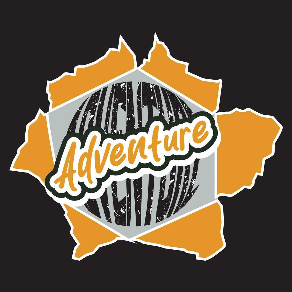 Adventure dark t shirt design vector